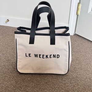“Le Weekend” canvas tote